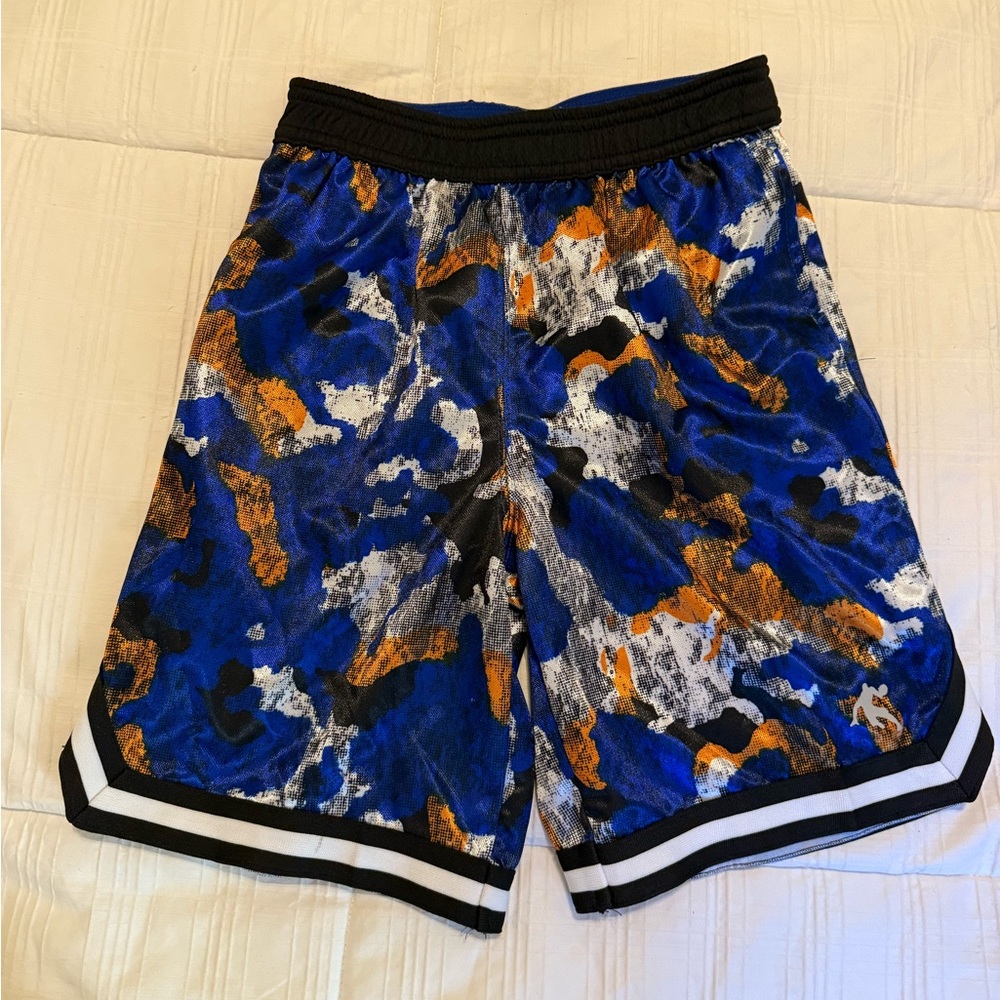 AND1 Men's Blue and Orange Athletic Shorts
